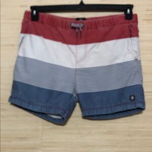 Zanerobe Men's Striped Mesh- lined Shorts Red, White, and Blue size 30